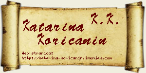 Katarina Korićanin vizit kartica